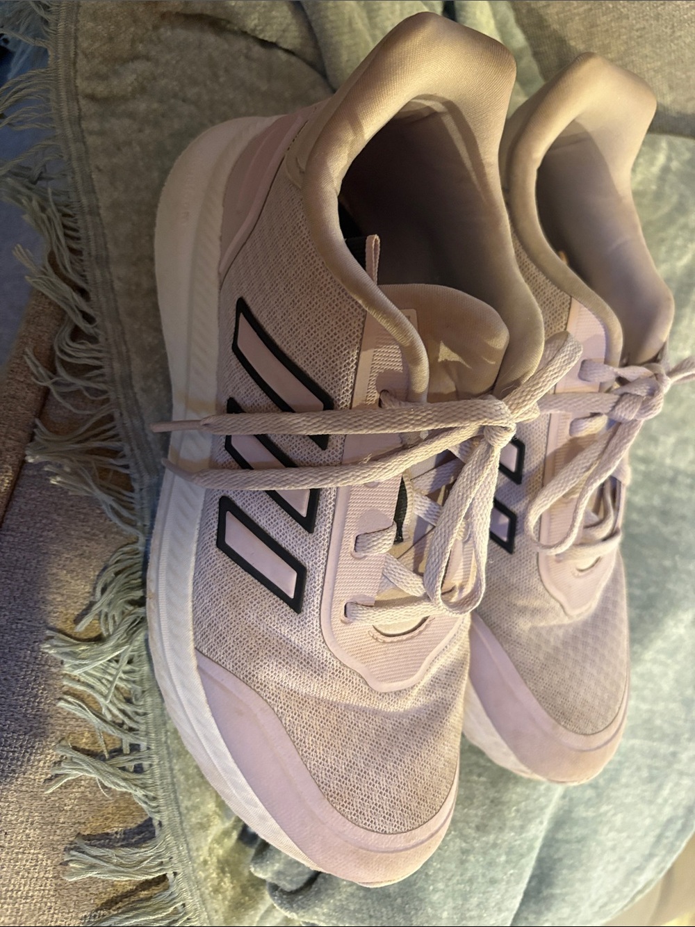 adidas Women's Pink Lace-Up Athletic Sneakers